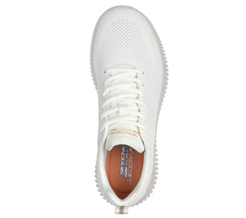 Pantofi sport, dama, SKECHERS BOBS GEO-HOW MARVELOUS 117422-OFWT alb, piele ecologica